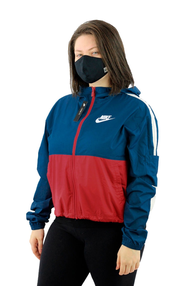 Jaqueta nike windrunner hot sale azul e vermelha