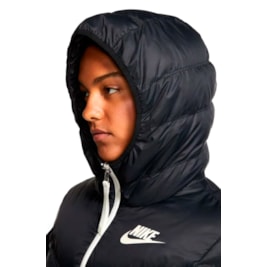 Jaqueta Nike Dupla Face Sportswear Windrunner Down-Fill Feminina Preto/Branco