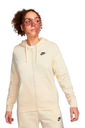 Jaqueta Nike Sportswear Club Fleece Feminina Amarelo/Preto