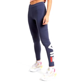 Legging Fila Letter Feminina Azul/Branco