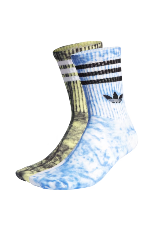 Meia Adidas Tye Dye 2 Pares Azul/Verde