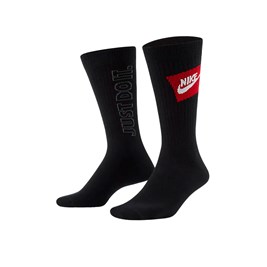 Meia Nike Sportswear Everyday Essential Kit 3 Pares Preta/Vermelha/Branca
