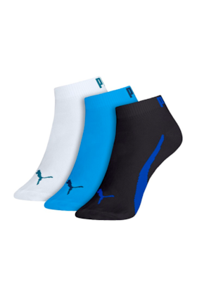 Meia Puma Sapatilha Esportiva Kit 3 Pares Branca/Azul/Preta Meia Puma Sapatilha Esportiva Kit 3 Pares Branca/Azul/Preta