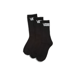 Meia Vans Classic Crew Infantil 3 Pares Preto