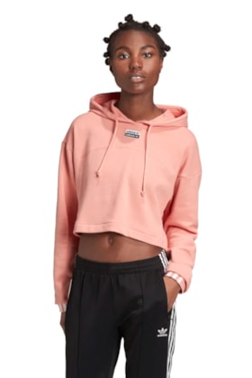Moletom ADIDAS Capuz Cropped R.Y.V. Feminino Rosa Moletom ADIDAS Capuz Cropped R.Y.V. Feminino Rosa