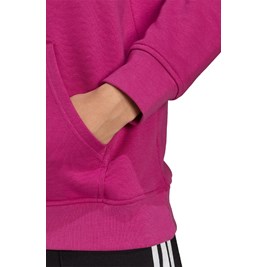 Moletom Adidas Capuz Fleece Adicolor Essentials Rosa/Branco