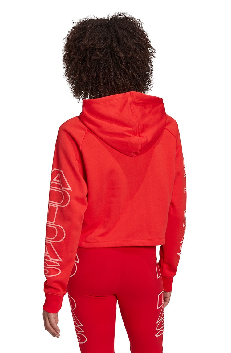 Fashion moletom adidas vermelho feminino