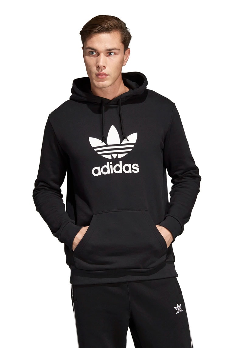 blusa capuz trefoil adidas