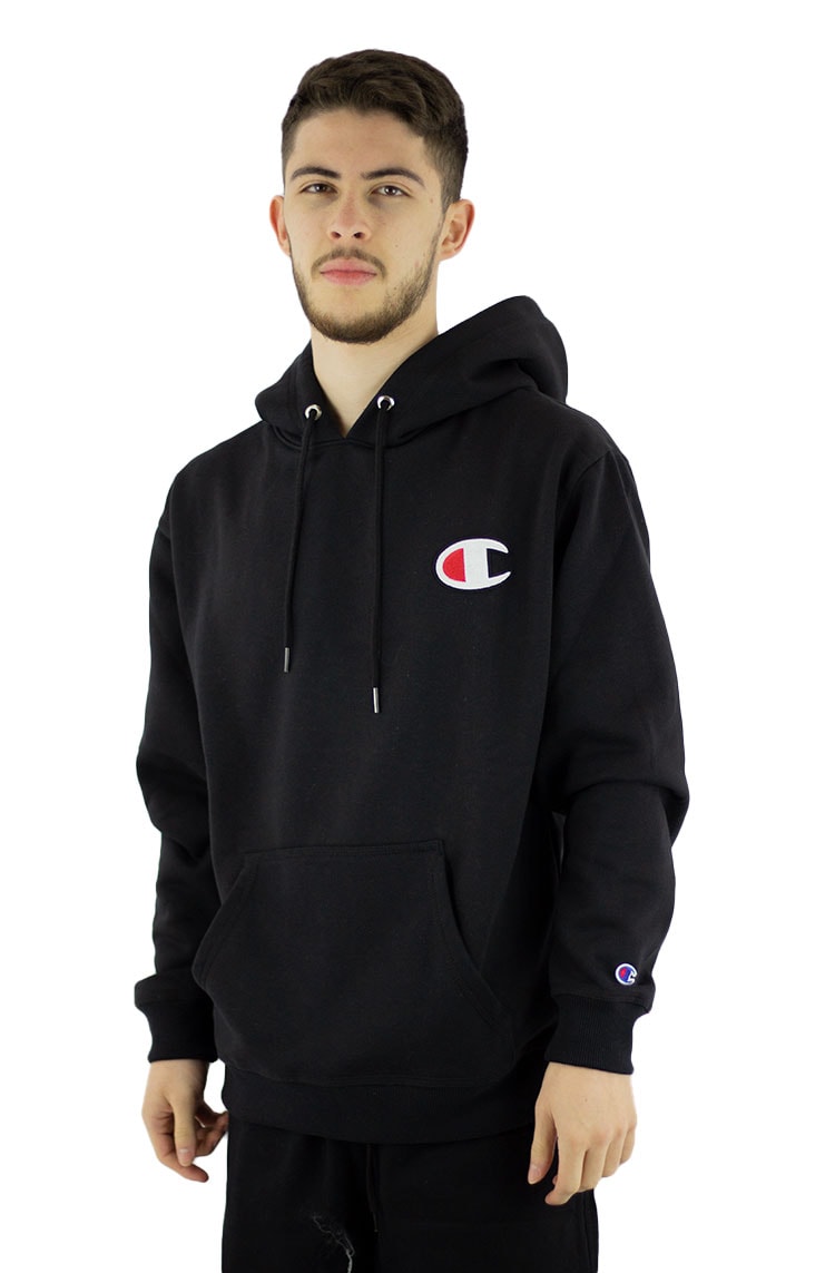 champion black and red moletom com capuz