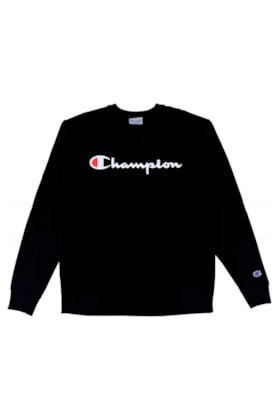 Moletom Champion Masculino Logo Bordado Preto/Branco