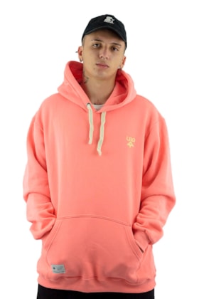 Moletom LRG Canguru Fechado Lockup Extra Salmão/Amarelo Moletom LRG Canguru Fechado Lockup Extra Salmão/Amarelo