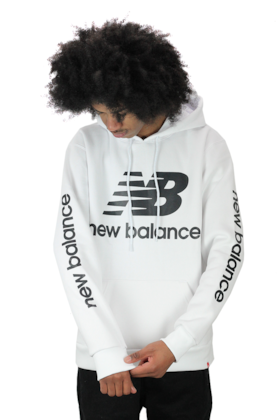 Moletom New Balance Canguru Capuz Branco Moletom New Balance Canguru Capuz Branco