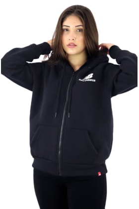 Moletom New Balance Canguru Feminino Capuz Preto 1 Moletom New Balance Canguru Feminino Capuz Preto 1