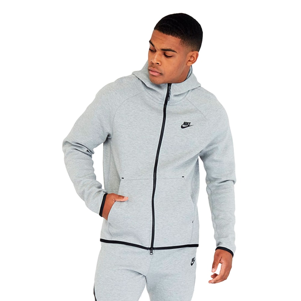nike tech fleece hoodie grey