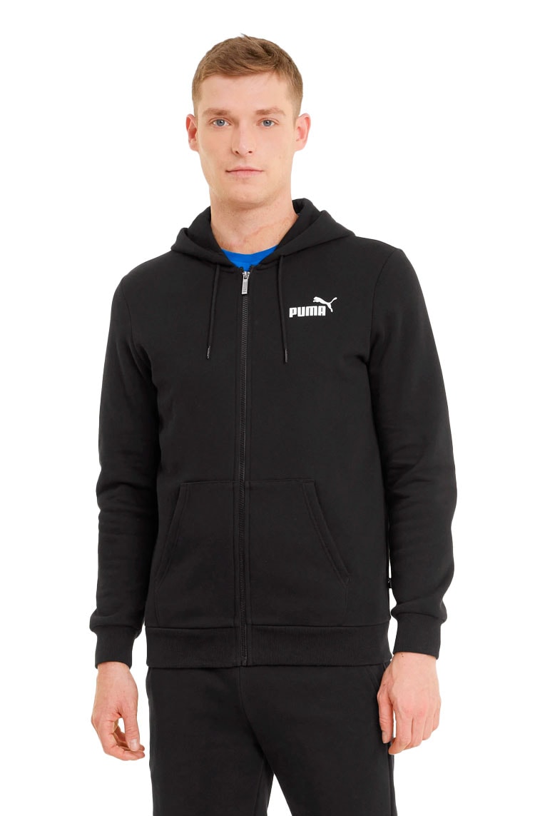 puma men's essentials full zip moletom com capuz