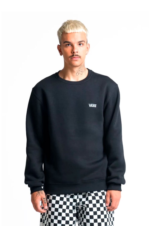 Moletom Vans Core Basic Crew Fleece Preto