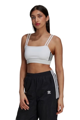 Regata Adidas Top Adicolor Classics Branca/Preta Regata Adidas Top Adicolor Classics Branca/Preta