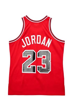 Regata Chicago Bulls Michael Jordan Mitchell & Ness Authentic Bull 23  Vermelho