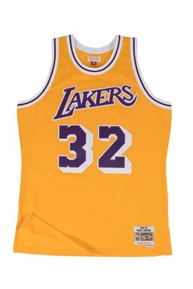 Regata Mitchell & Ness Swingman Jersey Los Angeles Lakers Home Magic Johnson 1984-1985 Amarela