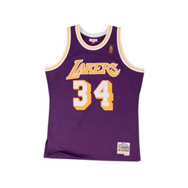 Regata Mitchell & Ness Swingman Jersey Los Angeles Lakers Shaquille Oneal 1999-2000 Roxa