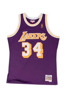 Regata Mitchell & Ness Swingman Jersey Los Angeles Lakers Shaquille Oneal 1999-2000 Roxa