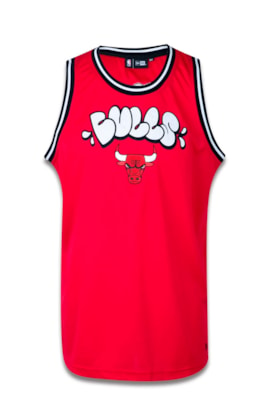 Regata New Era Performance Chicago Bulls Street Life Bold Vermelho/Branco