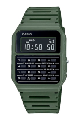 Relógio Casio Digital Data Bank CA-53WF-3BDF Verde/Preto