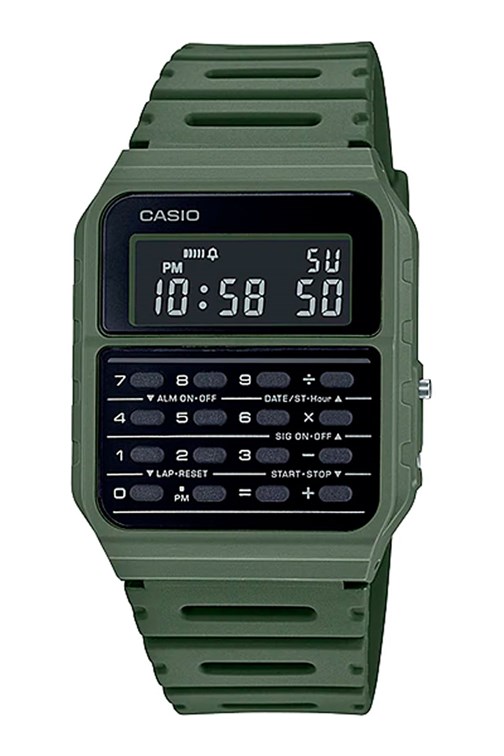 Relógio Casio Digital Data Bank CA-53WF-3BDF Verde/Preto