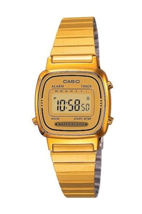 Relógio Casio Digital Vintage Dourado LA670WGA-9DF