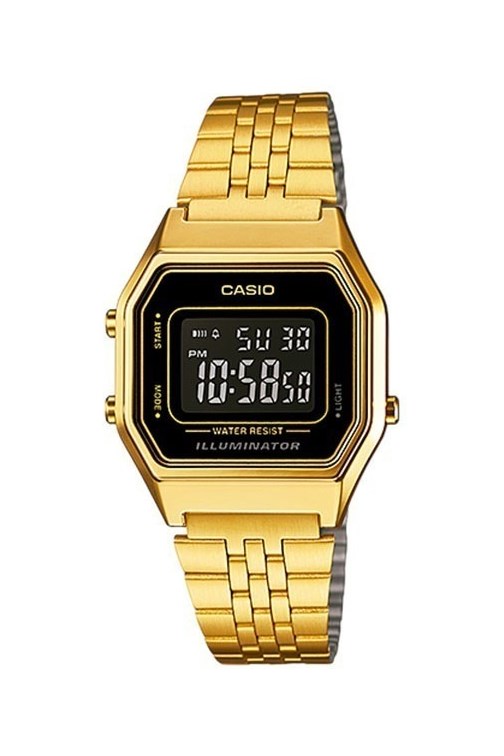 Relógio Casio Digital Vintage Dourado LA680WGA-1BDF