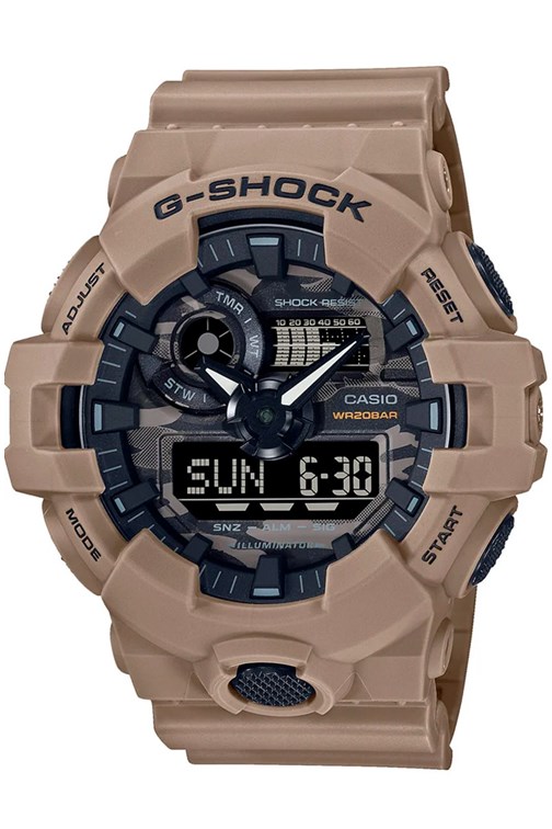 Relógio Casio G-Shock Digital Analogico GA-700CA-5ADR Bege/Preto