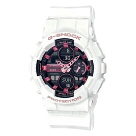 Relógio Casio G-Shock Digital Analogico GMA-S140M-7ADR Branco/ Preto/Rosa
