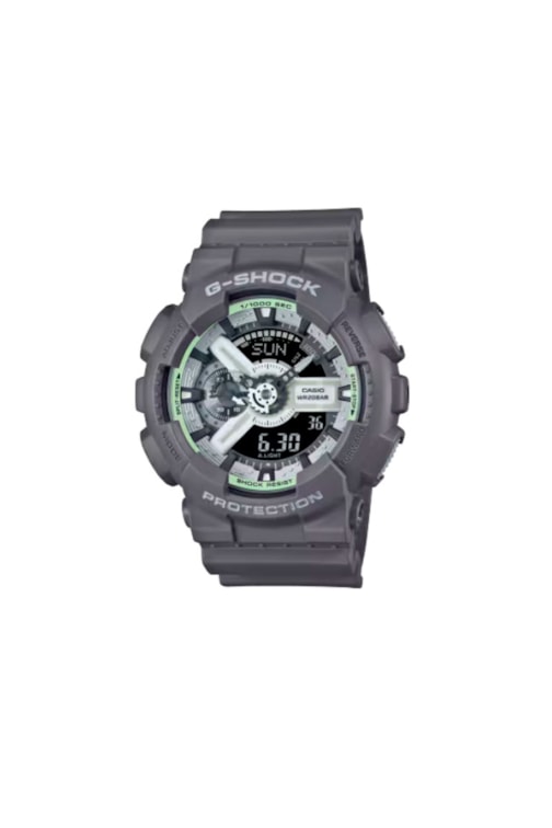 Relógio Casio G-Shock Digital-Analógico Série 110 Cinza/Verde