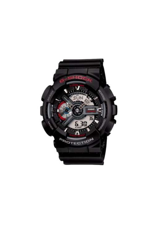 Relógio Casio G-Shock Digital-Analógico Série GA-110 Preto/Vermelho