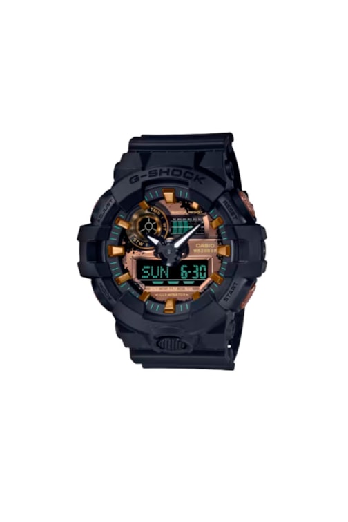 Relógio Casio G-Shock Digital-Analógico Série GA-700 Preto/Dourado