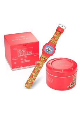 Relógio Casio G-Shock Super Mário Bros DW-5600SMB-4DR Vermelho/Verde