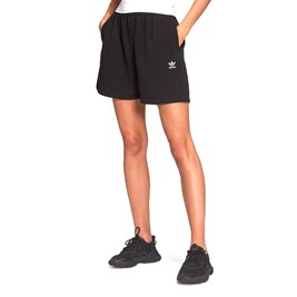 Shorts Adidas Feminino Moletinho Adicolor Essentials Preto/Branco