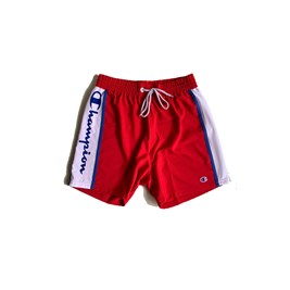 Shorts Champion Beach Vermelho/Branco