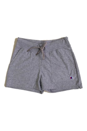 Shorts Champion Feminino Campus French Terry Cinza/Cinza