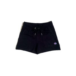 Shorts Champion Feminino Campus French Terry Preto