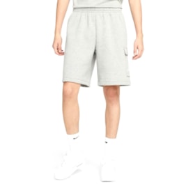 Shorts Nike Sportswear Club Cinza/Branco