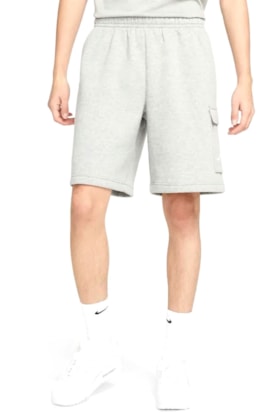 Shorts Nike Sportswear Club Cinza/Branco