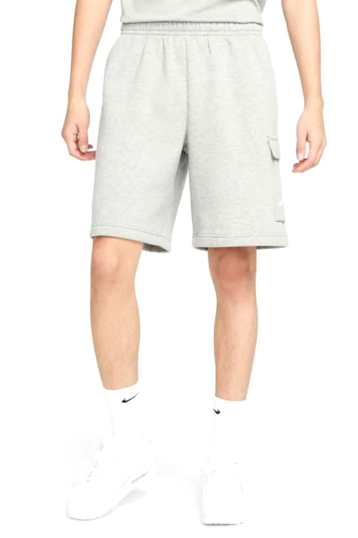 Shorts Nike Sportswear Club Cinza/Branco