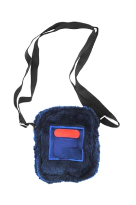 Shoulder Bag Fila Fbox Fur Pelucia Azul/Vermelha Shoulder Bag Fila Fbox Fur Pelucia Azul/Vermelha