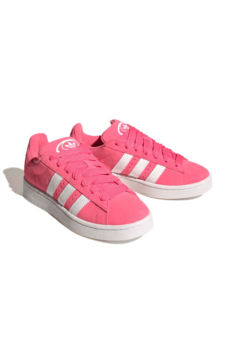 Tênis couro adidas originals campus hot sale w rosa