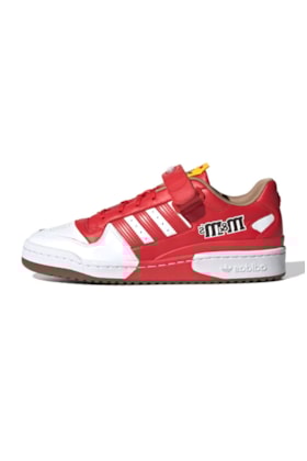 Tênis Adidas Forum Low 84 M&ms Vermelho/Branco/Marrom Tênis Adidas Forum Low 84 M&ms Vermelho/Branco/Marrom