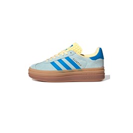 Tênis Adidas Gazelle Bold Feminino Azul/Amarelo/Marrom IE0430
