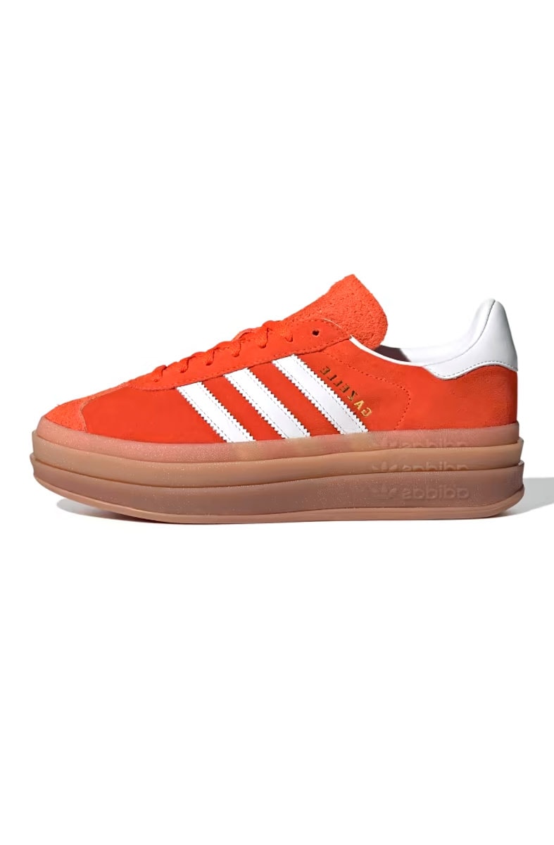 T nis Adidas Gazelle Bold Feminino Laranja Branco IG8672