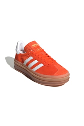 Tênis Adidas Gazelle Bold Feminino Laranja/Branco IG8672