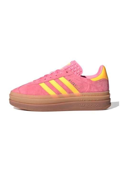 Tênis Adidas Gazelle Bold Feminino Rosa/Amarelo IF4498